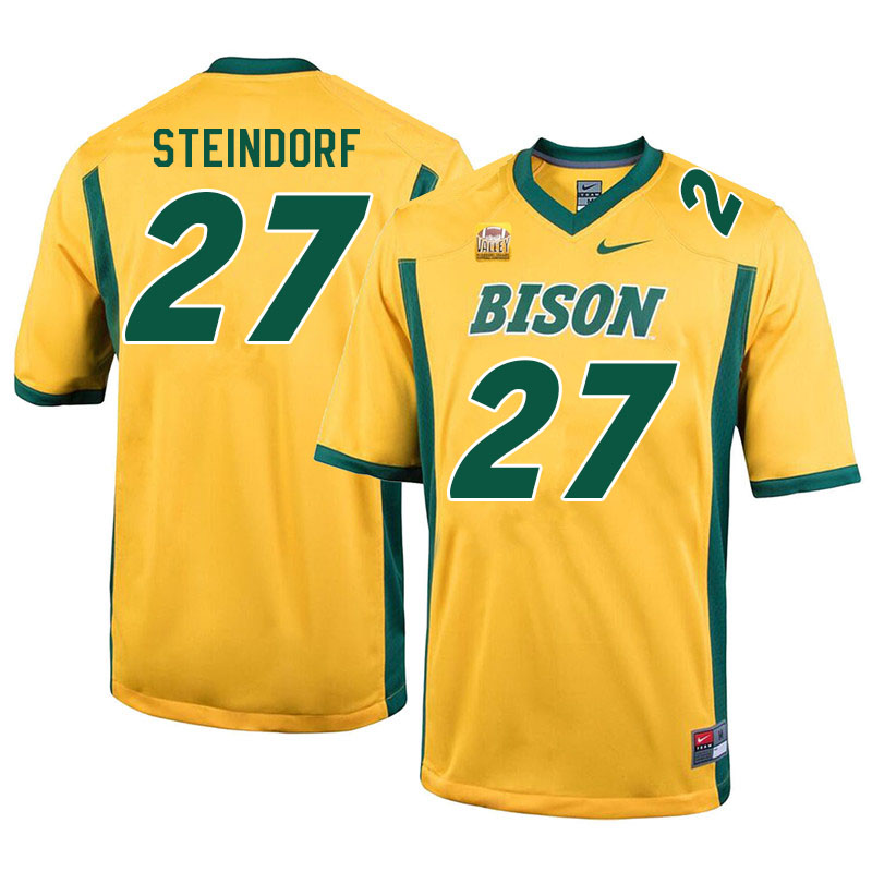 Men #27 Kaedin Steindorf North Dakota State Bison College Football Jerseys Sale-Yellow